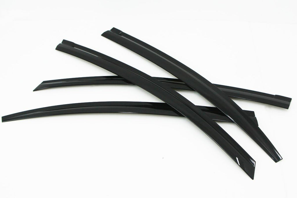 AUTOCLOVER Tape-On Rain Guards Window Visors 4 Pcs Set for Honda Civic Sedan 4dr 2012 2013 2014 2015 / Window Deflectors, Out-Channel Vent Shades (Smoked)