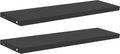 DWVO 2-Pack Metal Storage Shed Shelves, 51" x 13.8" Waterproof Shelves with 8 Screws, Compatible with 59 Cu. Ft. Outdoor Tall Storage Shed, 77 lbs Capacity, Easy to Assemble, Black