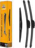 AUTOBOO 16"+16" Windshield Wipers with 12 Inch Rear Wiper Blade Replacement for Jeep wrangler JL 2018 2019 2020 2021 2022 2023-Original Factory Quality (Pack of 3)
