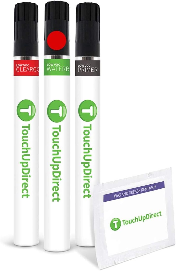 TouchUpDirect 3P0 Absolutely Red Compatible with Toyota Exact Match Touch Up Paint Brush - Preferred Kit