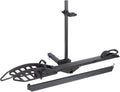 CyberRack E1 Hitch 1-EBike Rack with Ramp,100 lbs Capacity Single Mount Platform Style, Fits Up to 5-inch Fat Tire E-Bike Carrier Rack for 2inch Receiver Cars Trucks SUVs Minivans RV, Trailer