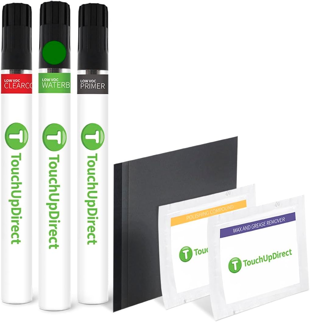 TouchUpDirect 6Q7 Imperial Jade Pearl Compatible with Toyota Exact Match Touch Up Paint Brush - Platinum Kit