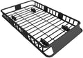 FORWODE Roof Rack Carrier Basket, 64" x 39" Rooftop Cargo Carrier Basket with 250 Lbs Capacity, Rust-Proof Steel Heavy Duty Car Top Luggage Basket