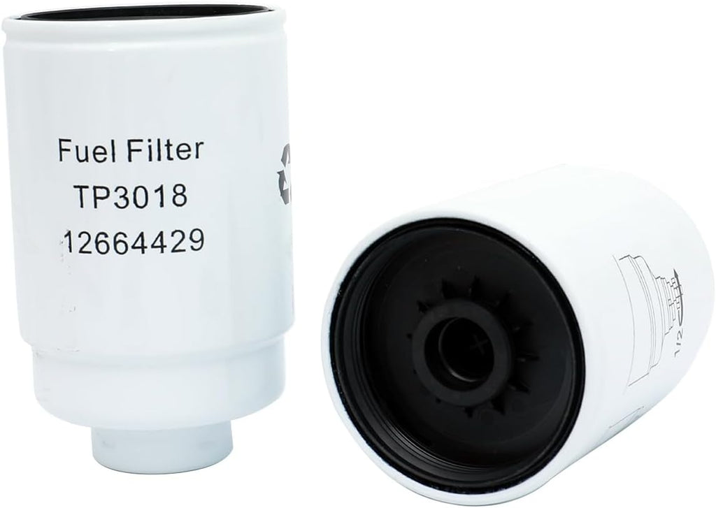 FKG Fuel Filters 6.6L Duramax Diesel TP3018, TP3012, 12664429, 12633243 fit for 2001-2016 Chevy Silverado 2500HD 3500HD (6.6L Duramax Diesel), 2001-2016 GMC Sierra 2500HD 3500HD (6.6L Duramax Diesel)