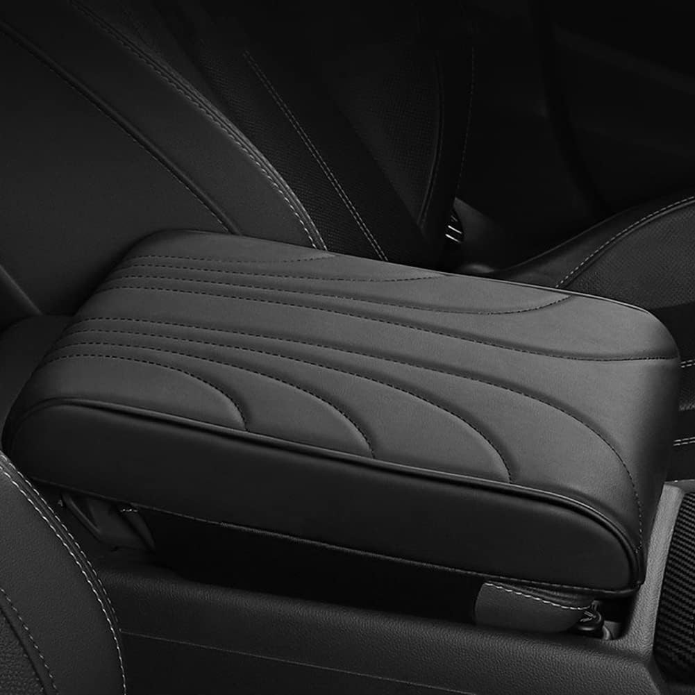 Upgraded Car Center Console Pad,Elbow Rest Pillow,PU Leather Armrest Cushion, Relieve Arm Fatigue,Great for Long-time Driving,Universal Car Armrest Seat Box Cover Protector for Most Vehicles