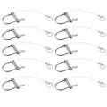 10Pcs Trailer Coupler Pin 5/16x 1-3/4（WxL） Prevents Loss Trailer Hitch Locking Pin with Plastic Coating Tether Steel Quick Release Ring for Shaft Trailer Tongue