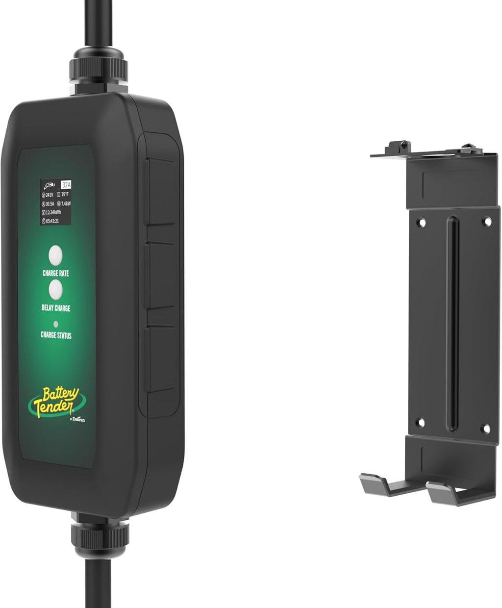Battery Tender eCharge 32 AMP EV Charger - Level 1+2 Portable Electric Vehicle EV Car Charger - 022-3017-DL-WH