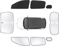 8pcs Car Window Shades for Jeep Compass 2017-2024 Accessories,Windshield Side Rear Full Sunshade,Sun Visor UV Blocking, Privacy Protection and Blackout for Camping Outdoor
