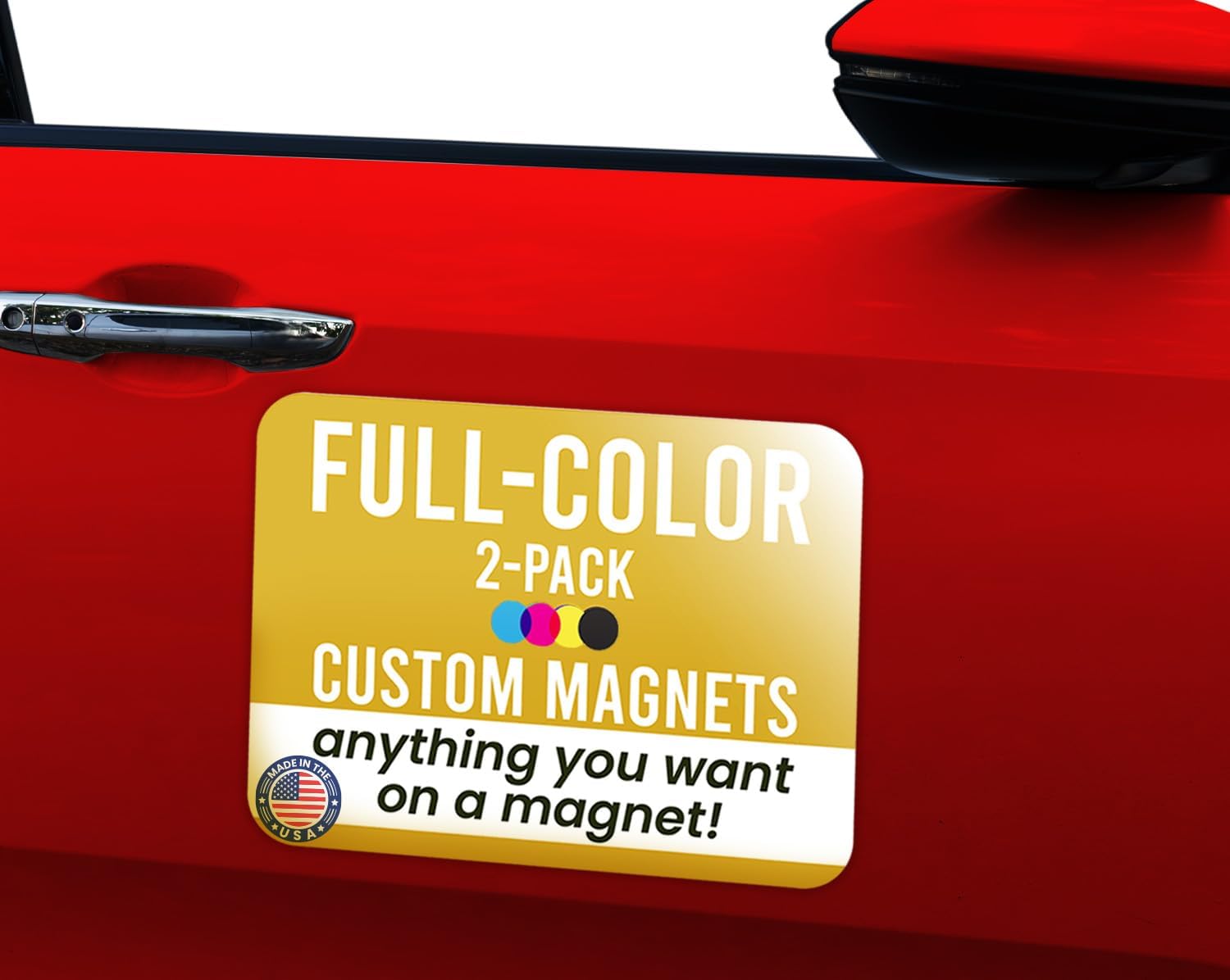 Magnet Me Up Customizable and Personalized Automotive Magnet Decals (12”x18” Rectangle)