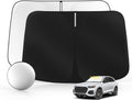 Windshield Sun Shade for Audi Q5 2018-2025 2026 Foldable Sunshade Custom Fit Front Window Car Interior Accessories Protector Blocks UV Rays