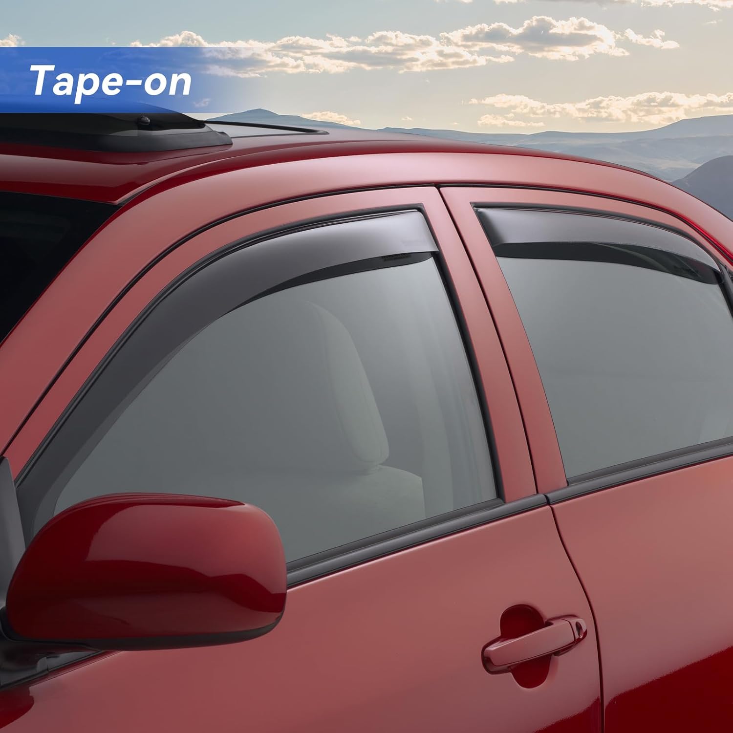 Window Visors Rain Guards for 2013 2014 2015 2016 2017 2018 2019 2020 Ford Fusion, Out-Channel Window Vent Wind Deflectors Visors Shades for 13-20 Fusion