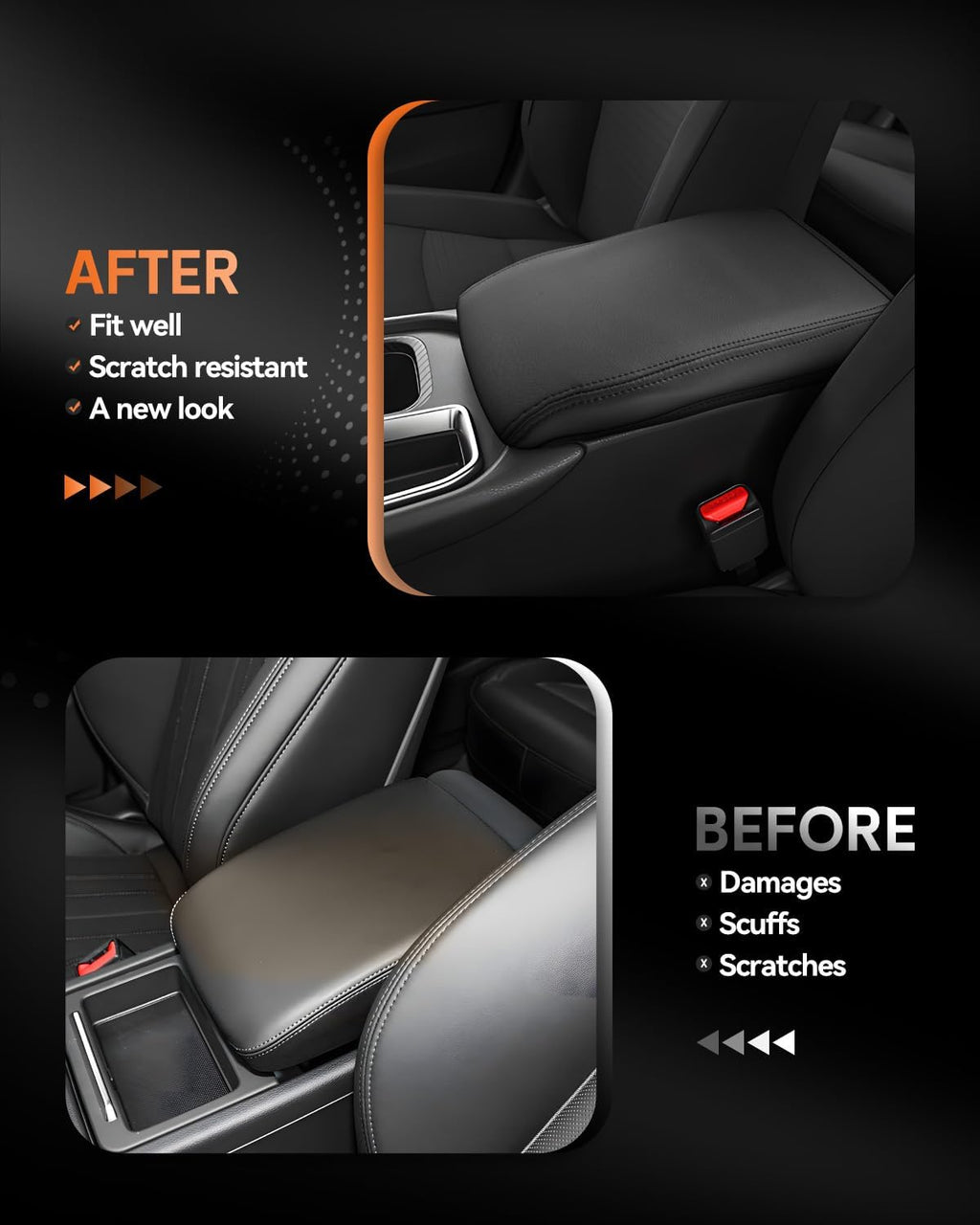 CDEFG for Nissan Sentra 2020-2025 Center Console Cover Armrest Box Cover for Sentra (S, SV, SR) 2020 2021 2022 2023 2024 2025 Accessories Console Arm Rest Protector