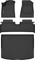 Binmotor-Floor Mats & Cargo Liner for Kia NIRO EV (Electric Vehicle) 2023-2025, All Weather Car Mats TPE Rubber Liners for Kia NIRO EV Accessories Mats Trunk Mat-Black