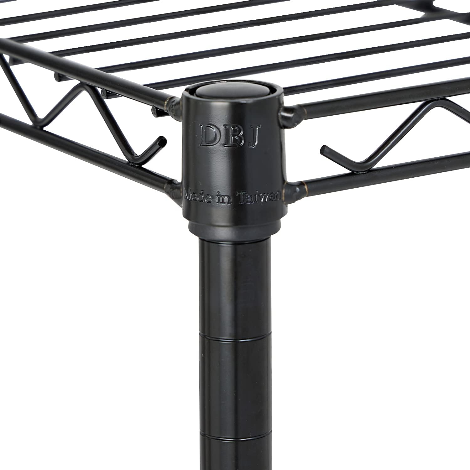Displays By Jack 4 Tier Wire Shelving Unit Storage Rack, Metal Heavy Duty Utility Organization Units for Products Plant Standing Shelf, Pantry, Garage, Shelf Stand, Black, 14" W x 30" L X 48" H