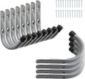 HOME MASTER HARDWARE 12 Pack 4-Inch Heavy Duty Garage Storage Wall Hooks, Steel J Utility Hooks for Hanging Ladders, Tools, Bikes, Grey