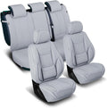 Coverland Custom Car Seat Covers Compatible with 2022-202 Tundra CrewMax, Double Cab - Premium Leather Non-Slip Memory Foam Waterproof Interior Protector Full Set-Gray [See Size Chart-Size X119]