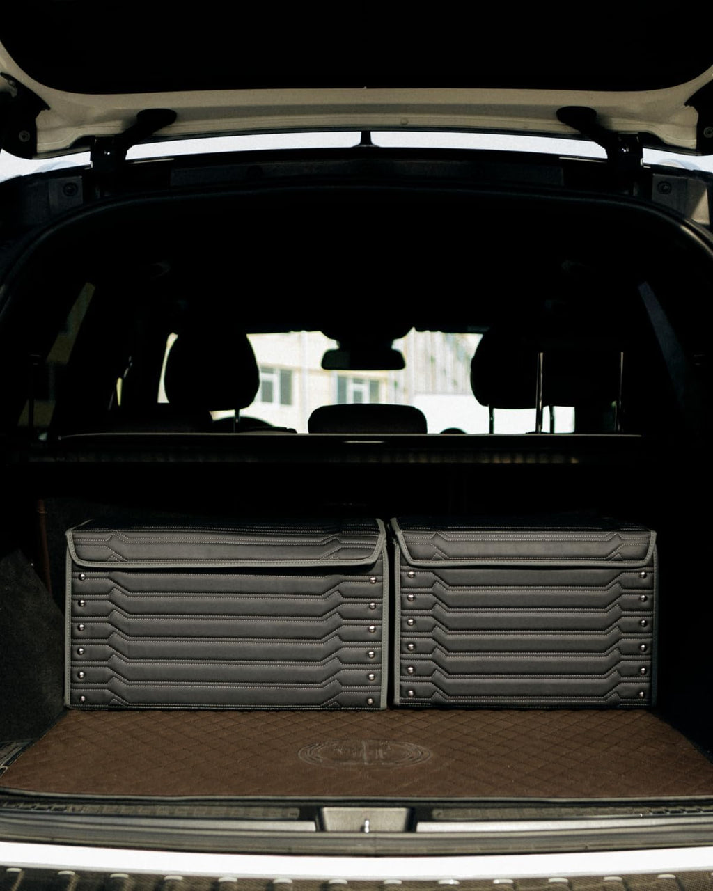 Foldable Trunk Organizer For Car - Trunk Organizers Car Storage - Collapsible Auto Trunk Organizer With Lid - Small And Large Cargo Organizer - Trunk Organization (Highway 17+21)