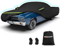 Waterproof Car Covers for Chevrolet El Camino 1964-1967,1978-1987, 420D Oxford Cloth Sun Heat Protection Outdoor Full Covers with Driver Side Zipper Windproof Heavy Duty Weather