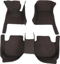 Customized Personalized car Floor mats, All-Weather Luxury car Floor mats, Waterproof and Anti Slip Leather car Floor mat Lining, 95% Customized car, Truck, and SUV Floor mats (Black Red)