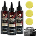 Bianca Glass Polishing Liquid D1, Bomini Car Glass Polishing Compound Windshield Cleaner Glas Oil Film Remover, Anti-Fog Hydrophobic Coating Spray, Scratches, Wiper Marks & Oil Film with Sponge