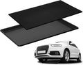 Uiifan 1 Set 35 x 24 x 1.4 Inch Oil Drain Drip Pan for Under Car with Square No Splatter Pad Oil Drip Tray Transmission Garage Automotive Driveway to Keep Floor Clean, Black