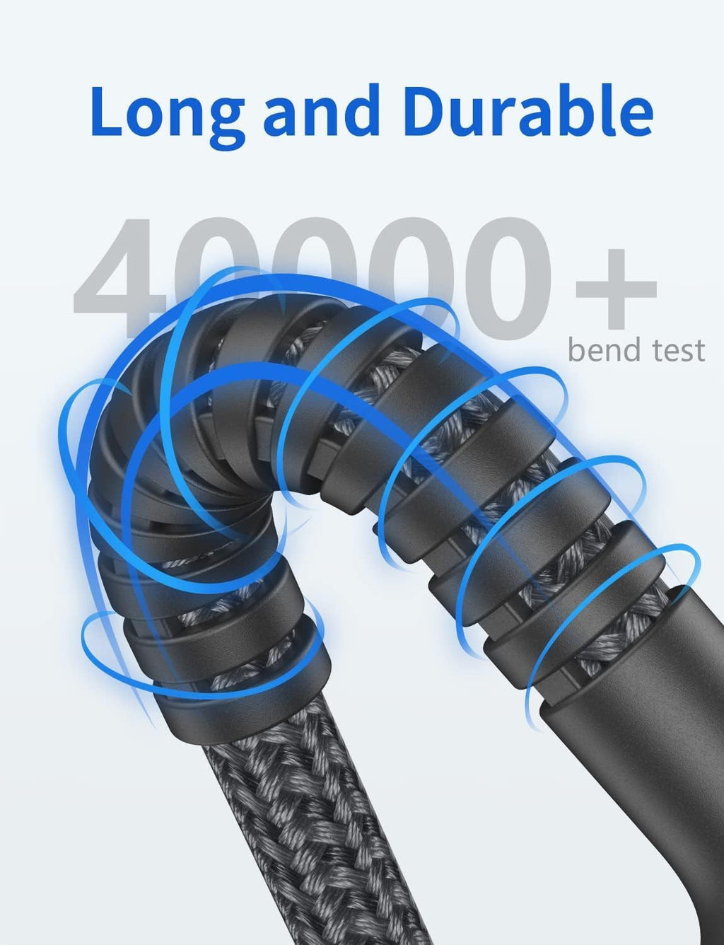 USB C Cable 10FT, 2Pack USBA to USBC Charger Cable, USBC to USB-C Cable, Type C Fast Charging Nylon Braided Cord for iPhone 16/15/Plus/Pro Max/Samsung/LG, with Type C Female to USB A Male Adapter