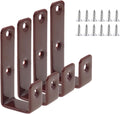Bunk Bed Ladder Hooks Brackets, Iron Bed Ladder Hook,PVC Coated Angled Ladder Hooks,Heavy Duty Replacement Hardware Utility Hooks,Loft Garage Storage Hooks,J Brackets Hooks with Screws Coffee