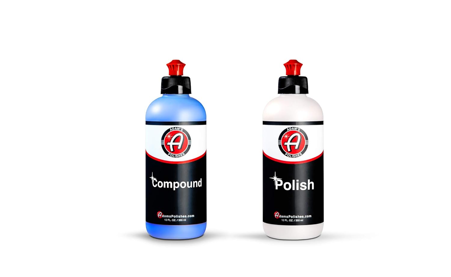 Adam's Polishes 2-Step Polishing System 12oz Combo - Silicone-Free, Body Shop Safe Formula - Quick, Professional Correcting and Polishing Results for Clear Coat, Gel Coat, Single Stage Finishes