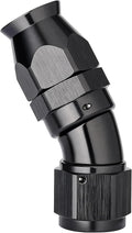 EVIL ENERGY 8AN 30 Degree PTFE One Piece Full Flow End Hose Fitting Aluminum Black
