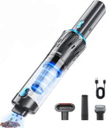 Handheld Vacuum Cordless 15000PA Car Vacuum 3-in-1 Hand Held Vacuums 1.1 Pounds Hand Vac Cordless Rechargeable One-Touch Empty for Cleaning Cars Offices Homes Pet Hair and Dust (Blue)