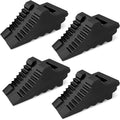 ROBLOCK Solid Rubber Wheel Chocks Heavy Duty Trailer Chock, G.V.W. Up to 8T, 4 Pack Black, 8.6" L x 3.7 W x 4.7" H for Car, Travel Trailers, RV, Truck, and ATV, for All Weather Use