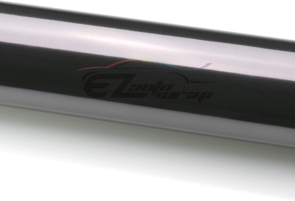 EZAUTO WRAP Free Tool Kit 12"x84" (1FT x 7FT) Glossy Light Black Smoke Headlight Taillight Fog Light Side Marker Vinyl Tint Film Self Adhesive