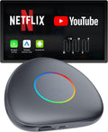 Wireless CarPlay Adapter Android 13 AI Box, Upgraded CB6C Video Streaming Plug & Play Carplay Box for iPhone & Android Auto with ChatGPT, Supports YouTube, Netfilx, TikTok, 4G LTE, 4G+64G