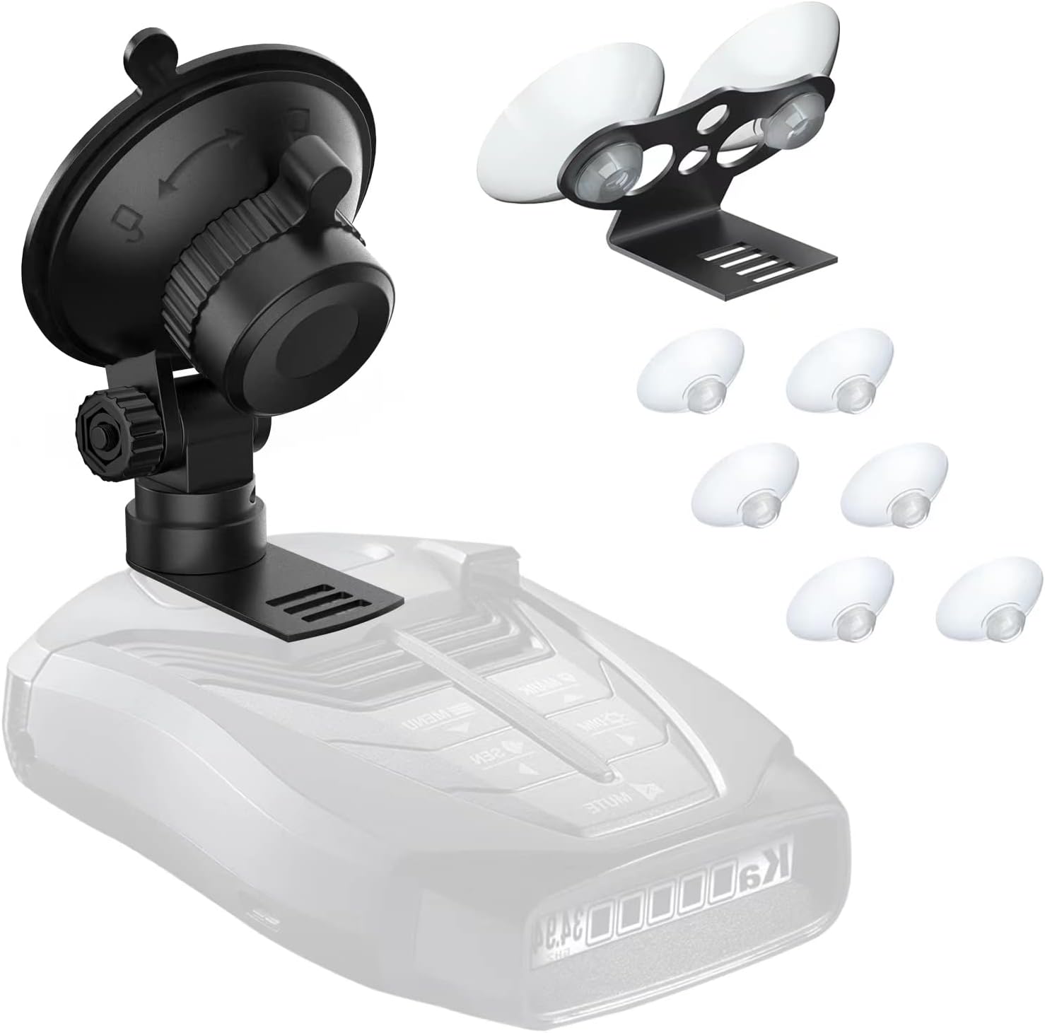 Radar Detector Mount,Car Radar Mounting Bracket Suction Cup Holder,Windshield and Dashboard Radar Detector Suction Mount,for Cobra Escort Beltronics,Easy to Install
