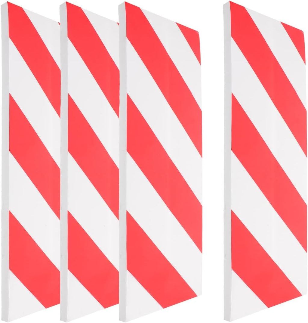 VOSAREA 4pcs Reflective Foam Wall Protector for Garage Poles Corner Guard Padding for Parking Garages Wall Guards to Protect Walls