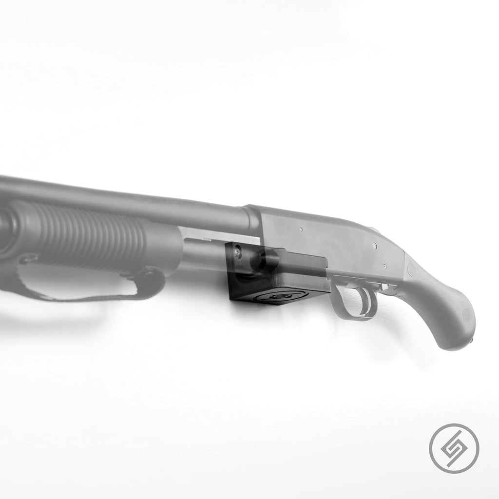 Spartan Mount Compatible with Mossberg 88, 500, 590 Shotgun Display Storage Organization System | Unique Low Profile Design | Gun Safe Wall Room Mounting Solution (20-Gauge, Barrel Points Left)