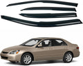 4PCS Rain Guards Window Visors Fit for 2003-2007 Honda Accord 4-Door Sedan, 94943, Outside Mount Wind Deflector Vent Shade Shield, Exterior Car Accessories, 2003 2004 2005 2006 2007