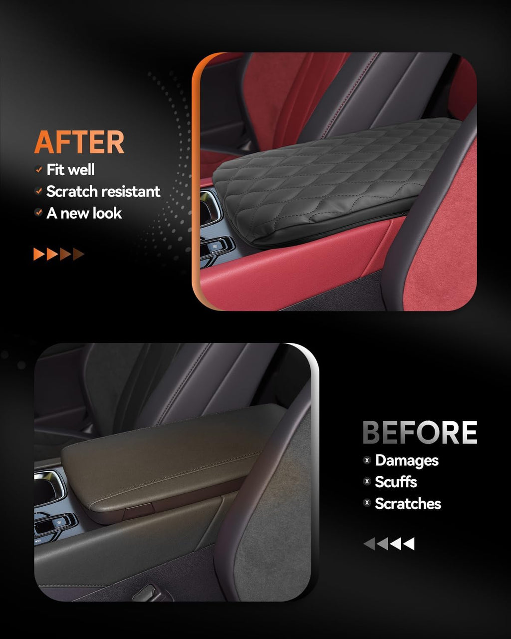 CDEFG for 2023-2025 Lexus RX 350/350h/ 450h+/ 500h F Sport Center Console Cover Armrest Box Cover for RX350 RX350h RX450h RX500h 2023 2024 2025 Accessories Console Arm Rest Protector