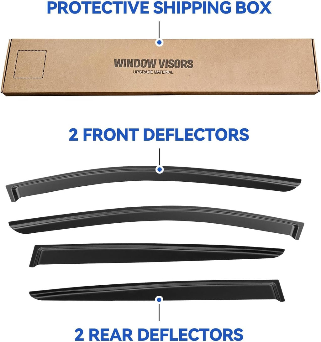 Window Visors Rain Guards for 2017 2018 2019 2020 2021 2022 Kia Sportage, Out-Channel Window Vent Wind Deflectors Visors Shades for 17-22 Sportage