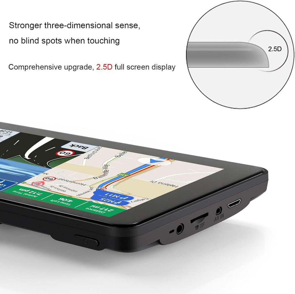 GPS Navigator for Car, Latest 2025 Map 7-inch Touch Screen 16GB GPS Navigation System,Truck GPS Navigation System,Voice Guidance and Speed Camera Warning GPS,Provides Lifetime Live Map Updates