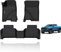 KELCSEECS® Floor Mats Custom for Chevrolet Chevy Colorado & GMC Canyon 2023 2024 2025,All Weather Protection TPE Floor Liners Front Row and Second Row Full Set Accessories Black