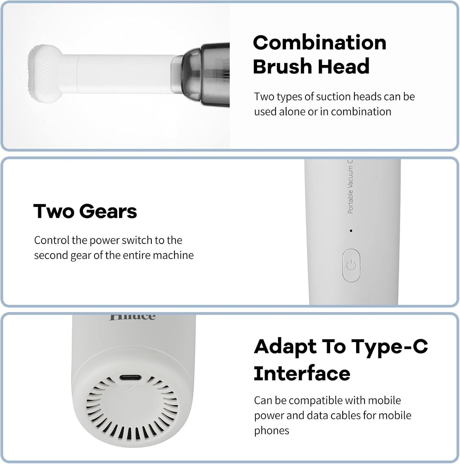 Mini Vacuum Cleaner Cordless, Portable Keyboard Vacuum Cleaner, Wireless Handheld Car Vacuum with 9000 Pa, High Power Rechargeable 2 Speeds, Lightweight Vacuum for Car, Home, Office, Pet