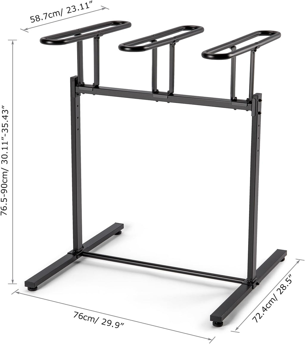CXWXC 3/5 Bikes Stand Rack - Bike Storage Parking Racks Indoor/Outdoor - Bicycle Stand Garage for Parking Mountain Road Hybrid Bike, Fits Wheels up to 2.4" (For 3 Bikes)