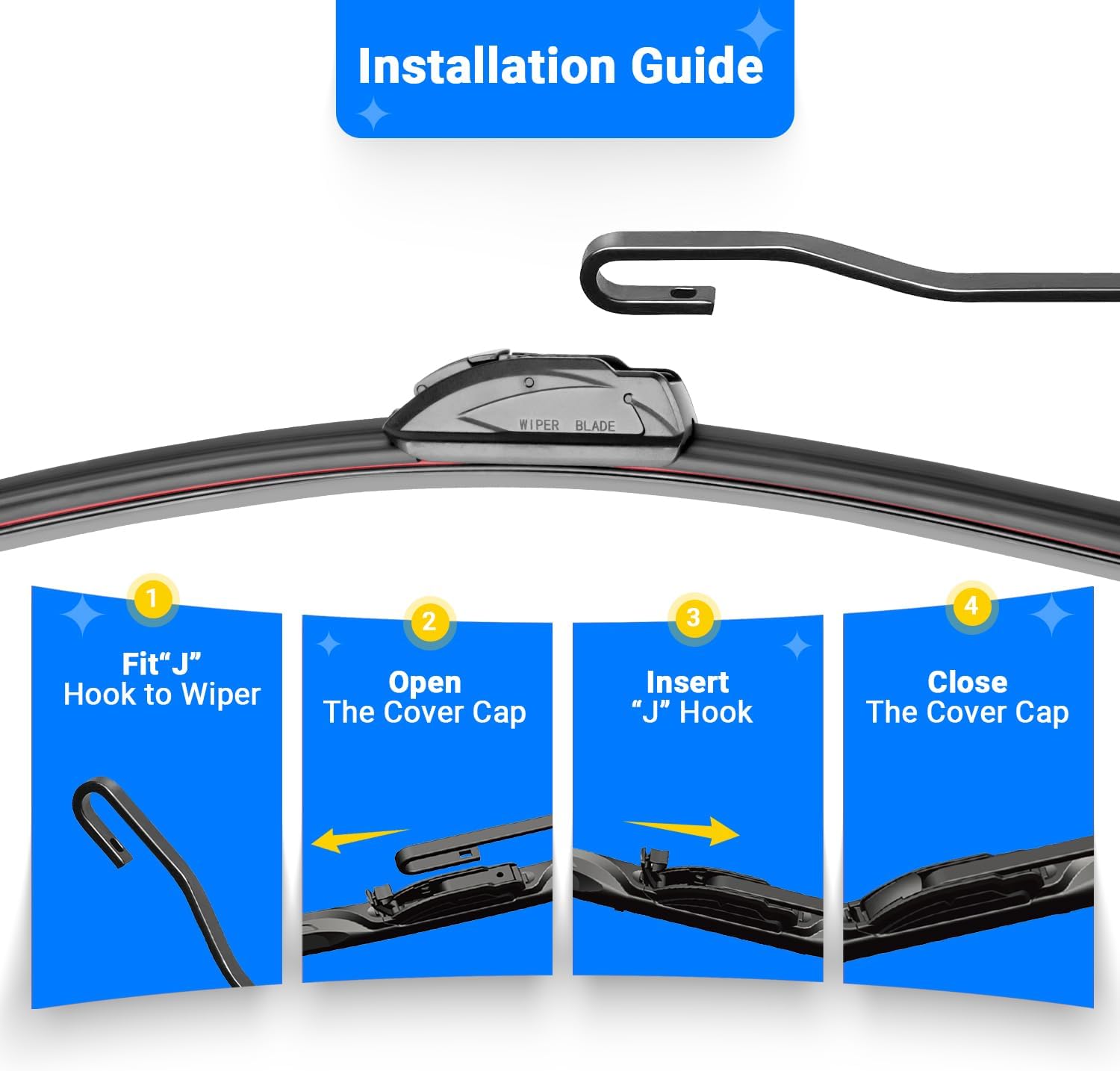 Windshield Wiper Blades Replacement for 2017-2022 Kia Sportage / 2019-2021 Hyundai Santa Fe / 2016-2020 Kia Sorento Original Factory Quality Front Rear Wipers Blade Set - 26" 16" 11"