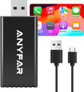 Wireless CarPlay Adapter for iPhone, Dual-core 5G Chip (Upgraded), Auto-Connect in Seconds, 5.8Ghz WiFi No Lag, A4 Car Play Wireless Dongle Fits for Cars with Factory Wired CarPlay Feature