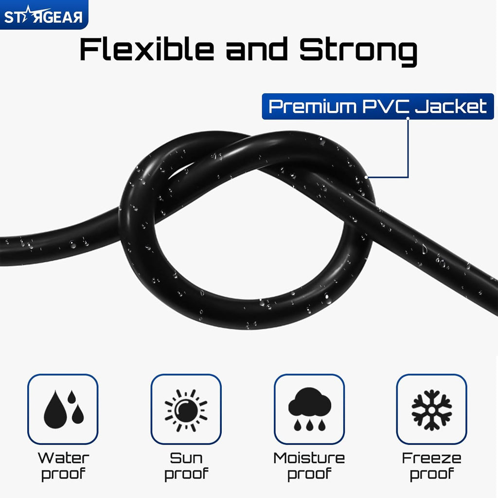 Starlink Mini Cable 32.8FT, 16AWG Replacement Starlink DC Power Cable Starlink Mini Accessories, Starlink Power Cord Barrel Jack 5A Charging Cord Waterproof Outdoor