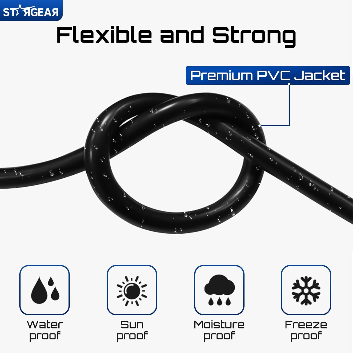 Starlink Mini Cable 32.8FT, 16AWG Replacement Starlink DC Power Cable Starlink Mini Accessories, Starlink Power Cord Barrel Jack 5A Charging Cord Waterproof Outdoor