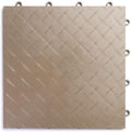 Big Floors RaceDeck Diamond Plate Design, Durable Interlocking Modular Garage Flooring Tile (Beige, 12 Pack of 12 x 12" Tiles)