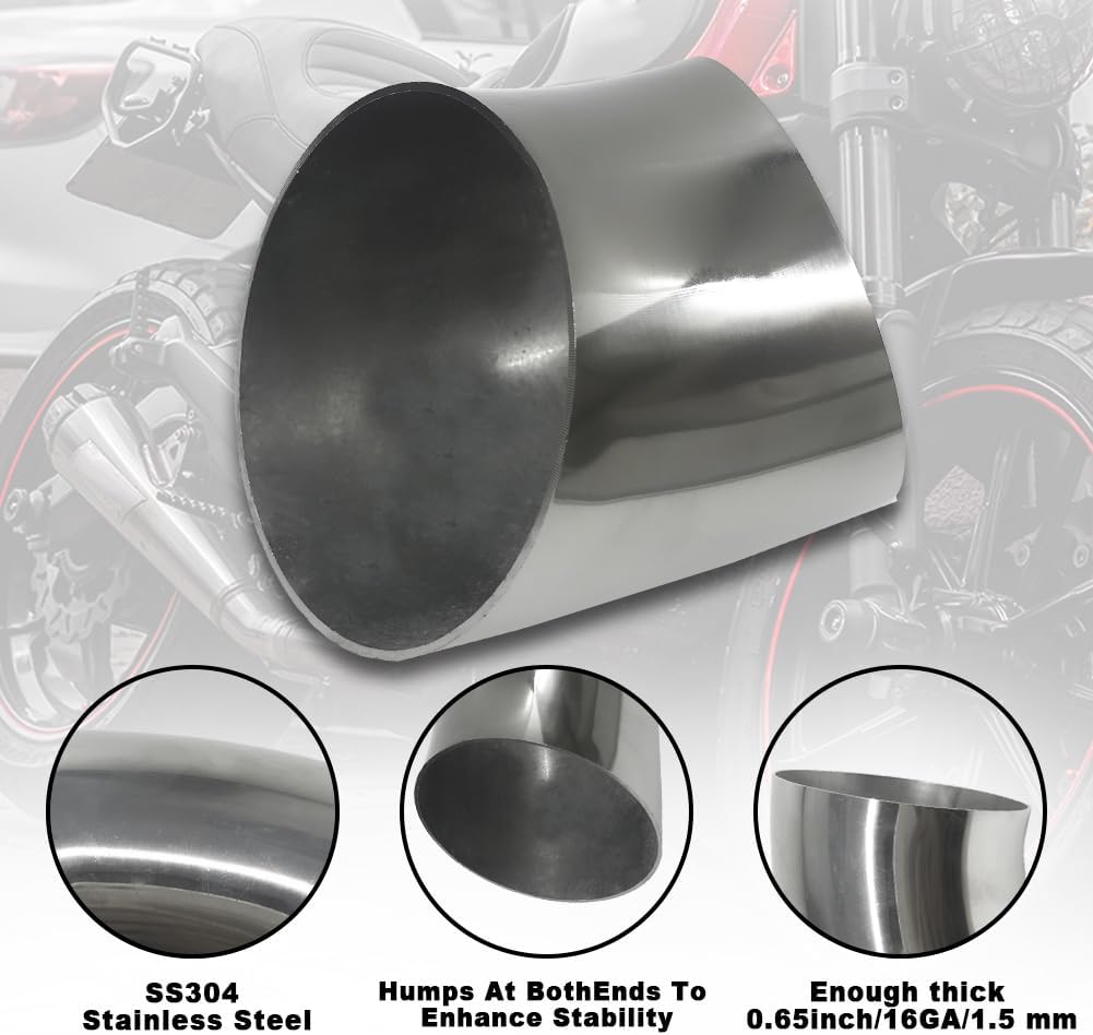 OD 3.5 inch 45 degree exhaust elbow Pipe (Mandrel Bend Elbow) SS304 Stainless Steel Bend Suitable for Car Modified Exhaust Elbow Pipe, Stair Handrail, etc (4 pcs)