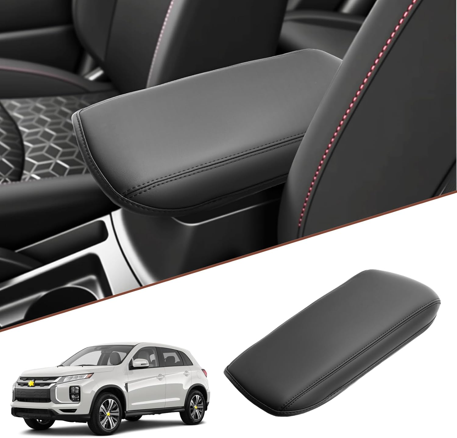 SKTU for 2021-2025 Mitsubishi Outlander Sport Center Console Cover for 2021-2025 Mitsubishi Outlander Sport Armrest Cover 2024 2025 Outlander Sport Accessories Outlander Sport Console Cushion-Durable